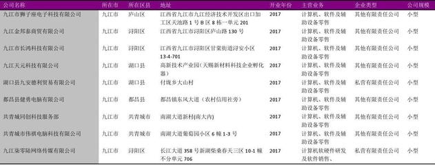 九江市計算機、軟件及輔助設備零售行業企業剖析 2018版218家名錄的洞察與啟示